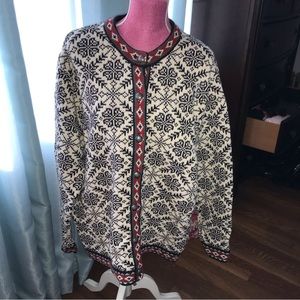 LL Bean Heavy Nordic Cardigan Sweater in VGUC Size 2X
